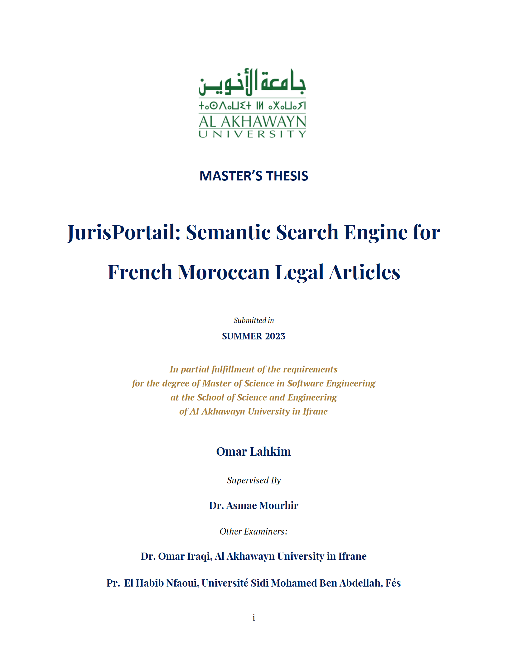 JurisPortail: Semantic Search Engine for French Moroccan Legal Articles